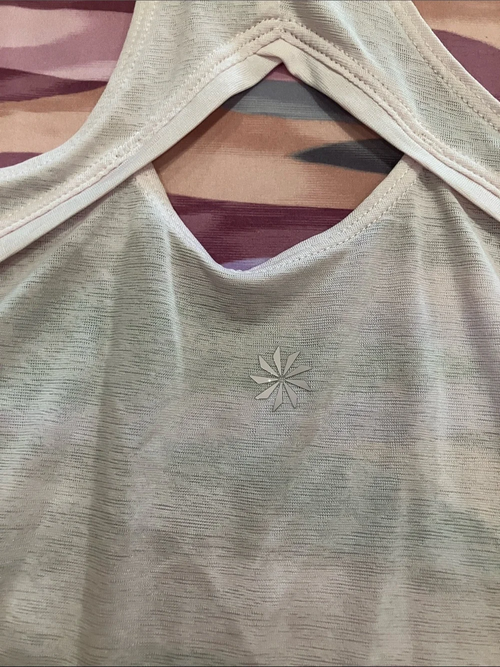 Athleta Girls Light Pink Tank with Pink & Purple Camo Shorts Sz 14 EUC